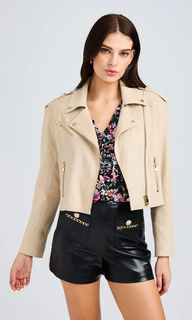 Generation Love Cosita Vegan Suede Moto Jacket - Estilo Boutique
