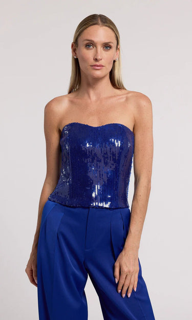 Generation Love Ettie Sequin Bustier in Ultramarine - Estilo Boutique