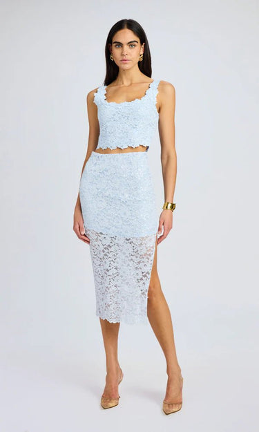 Generation Love Henrietta Sequin Lace Top in Opal - Estilo Boutique