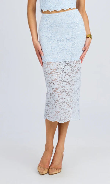 Generation Love Rave Sequin Lace Skirt in Opal - Estilo Boutique