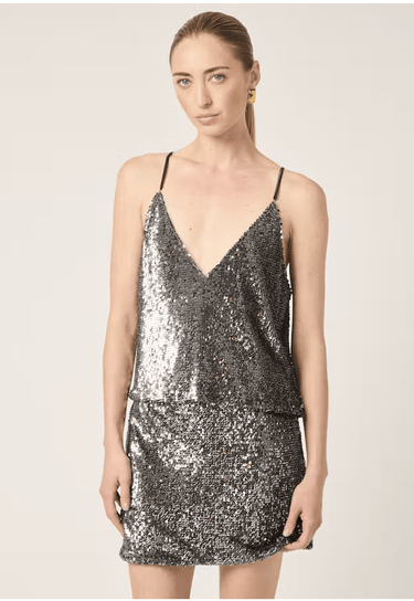 Gilner Farrar Hera Top in Platinum