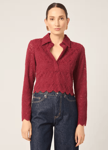 Gilner Farrar Marnie Top in Burgundy