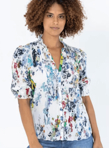 Go Silk Go Darcy Shirt in Rainy Day