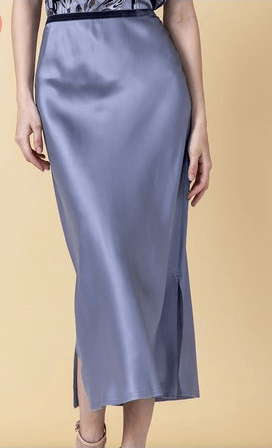 Go Silk Go Long For It Skirt in Ash - Estilo Boutique