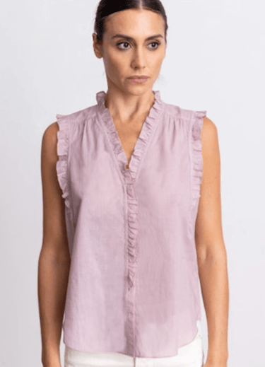 Go Silk Go Ruffle Me Up Blouse in Buff