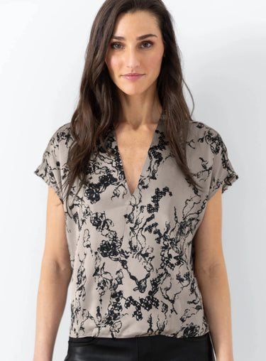 Go Silk Go Wrapper's Delight Top in Lacey Vine