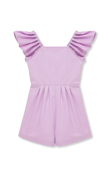 Habitual Girl Flutter Sleeve Romper in Lilac - Estilo Boutique