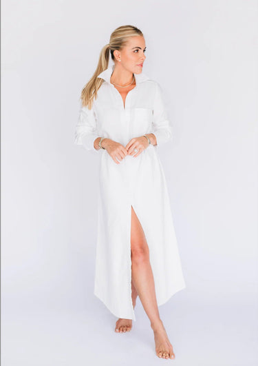 Hancock Alamo Maxi Dress Tocuyo in White