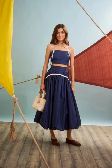 Hunter Bell Allegra Skirt in Deep Sea