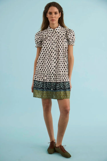 Hunter Bell Drifter Mini Dress in Thistle Vine Cream