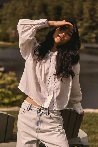 Hunter Bell Finch Top in White