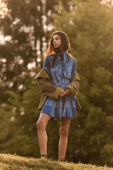 Hunter Bell Howard Dress in Inkwell Paisley