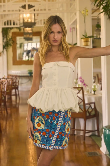 Hunter Bell Juliana Top in Bright White - Estilo Boutique