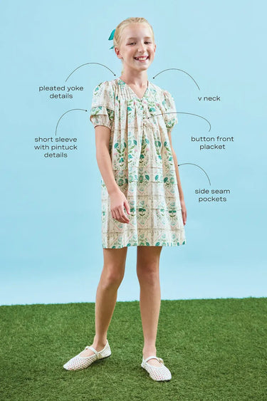 Hunter Bell Kids Jenkis Dress in Pink Trellis