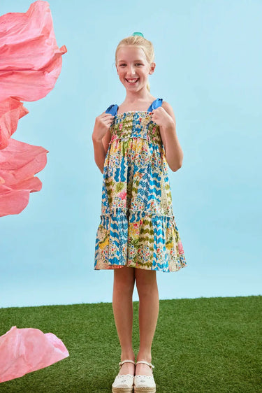 Hunter Bell Kids Reese Dress in Morning Glory