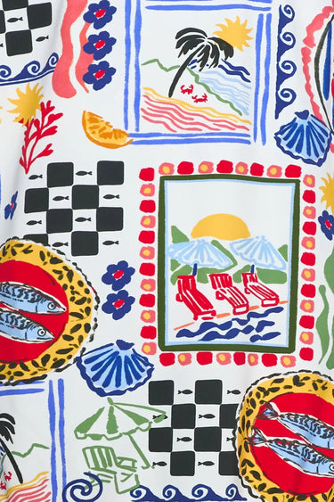 Hunter Bell Kids Tank Swimsuit in Coastal Conversation