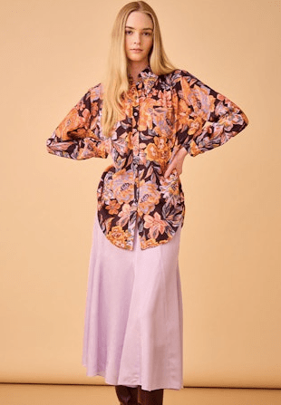 Hunter Bell Miles Shirt in Painterly Floral - Estilo Boutique