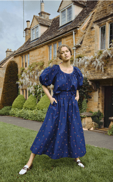 Hunter Bell Tatum Skirt in Ditsy Rose - Estilo Boutique