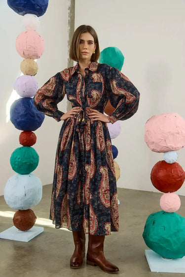 Hunter Bell Tenley Dress in Twilight Paisley