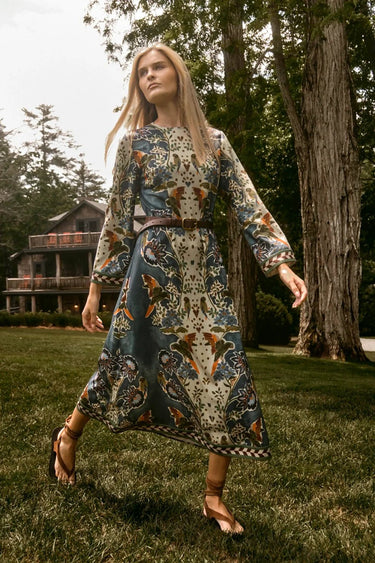 Hunter Bell Townes Dress in Birds of a Feather Navy