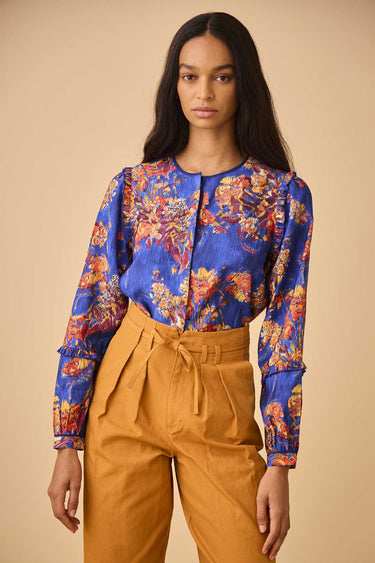 Hunter Bell Weekend Blouse in Watercolor Bouquet - Estilo Boutique