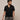 James Perse Slub Jersey Short Sleeve Henley in Black