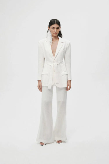JC Pajares Linen Pants in White - Estilo Boutique