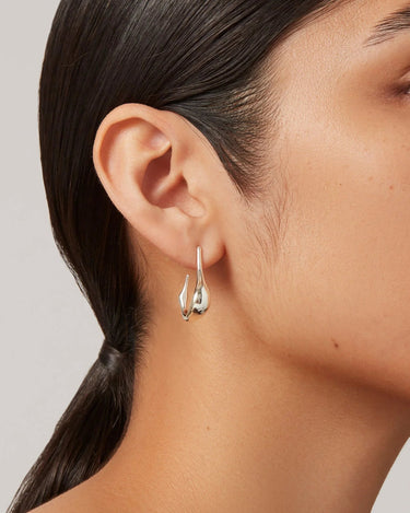 Jenny Bird Colette Small Hoops in Silver - Estilo Boutique