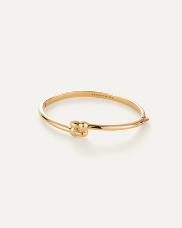 Jenny Bird Slim Woven Square Bangle in Gold