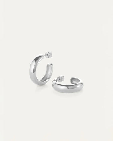 Jenny Bird Staple Medium Hoop in Rhodium - Estilo Boutique