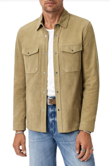 John Varavots Jonah Shirt Jacket in Dark Tan