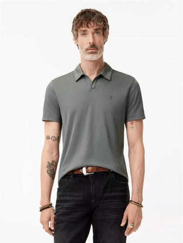 John Varvatos Hague Polo in Flat Grey - Estilo Boutique