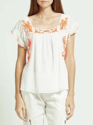 Joie Cleavan Top in Clean White Salsa - Estilo Boutique