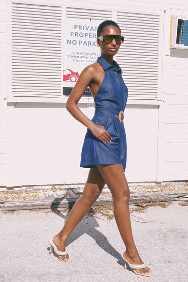 JS71 Hogan Romper in Indigo