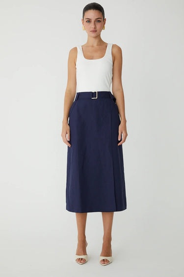 JS71 Jamis Dress in Navy and White