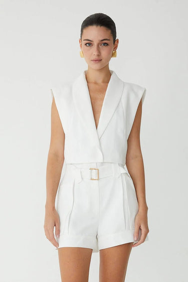 JS71 Lourdes Vest in White