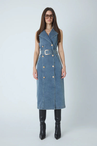 JS71 Lowen Dress in Medium Wash