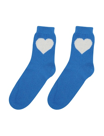 Jumper 1 2 3 4 Cashmere Heart Socks in Sky Cream - Estilo Boutique