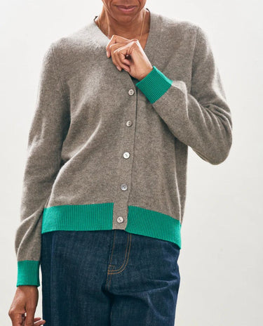 Jumper 1 2 3 4 Contrast Cardigan - Estilo Boutique
