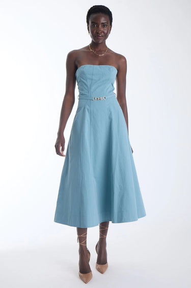 Karina Grimaldi Ale Midi Dress in Sky Blue