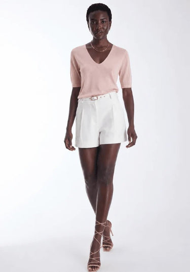 Karina Grimaldi Maisson Knit Top in Peach