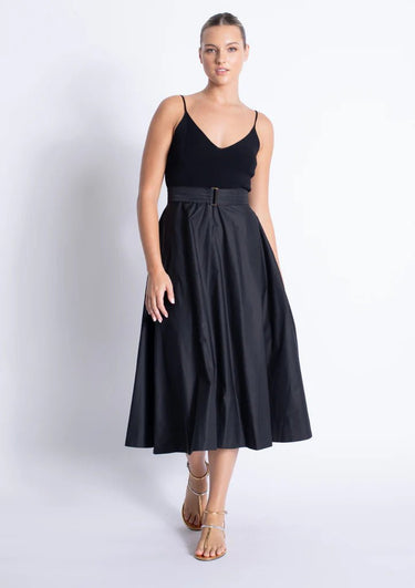 Karina Grimaldi Phoenix Knit Combo Dress in Black - Estilo Boutique