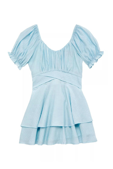 Katie J Junior Delilah Gauze Dress in Baby Blue - Estilo Boutique
