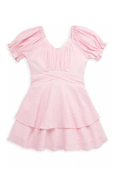Katie J Junior Delilah Gauze Dress in Baby Pink - Estilo Boutique