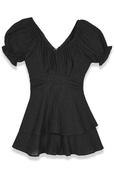 Katie J Junior Delilah Gauze Dress in Black - Estilo Boutique
