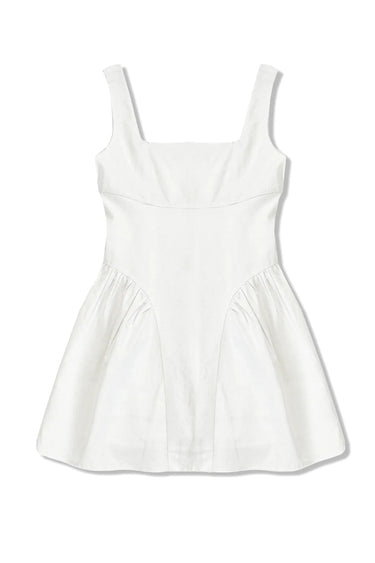 Katie J Nyc Brenna Tween Dress in White Linen