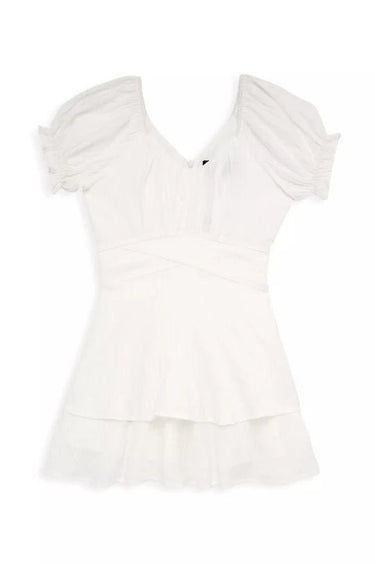 Katie J NYC Delilah Gauze Dress in White - Estilo Boutique