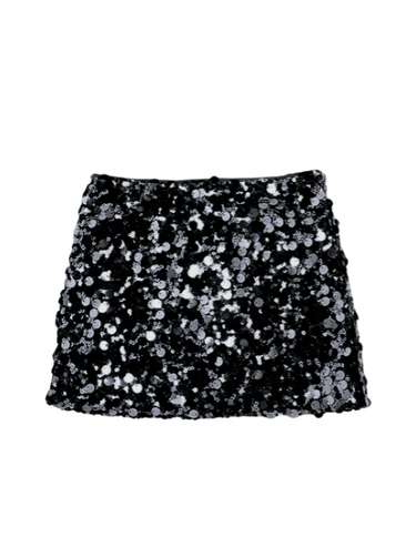 Katie J NYC Tia Skirt in Black Sequin