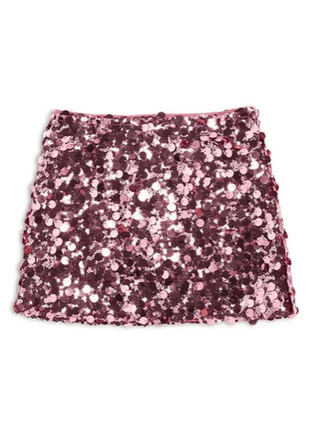Katie J NYC Tia Skirt in Pink Sequin