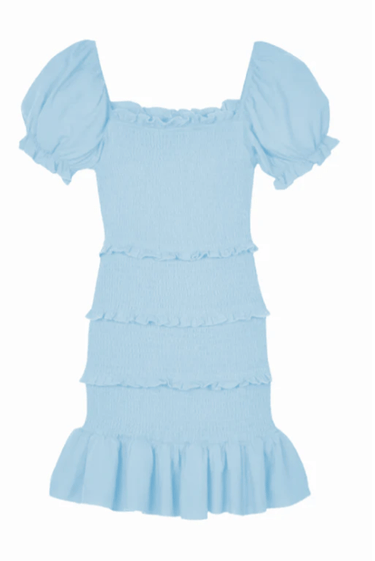 Katie J NYC Tween Laila Dress in Baby Blue - Estilo Boutique
